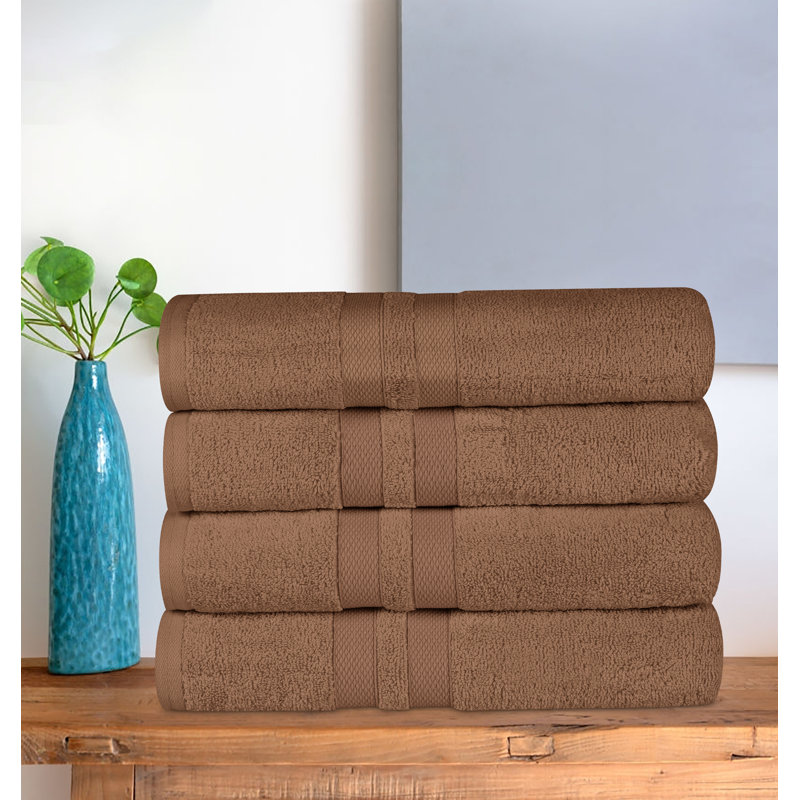 Ensemble de serviettes de bain 100% coton Winthrop , Chocolat