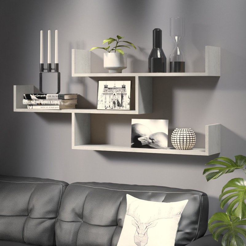Nereen Floating Shelf, Grey