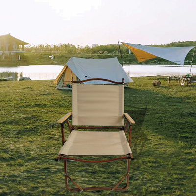 Comfy Foldable And Portable Chair With Armrests Aluminium Frame, Travel Kermit Chair Easy To Fold And Carry,Set Of 4