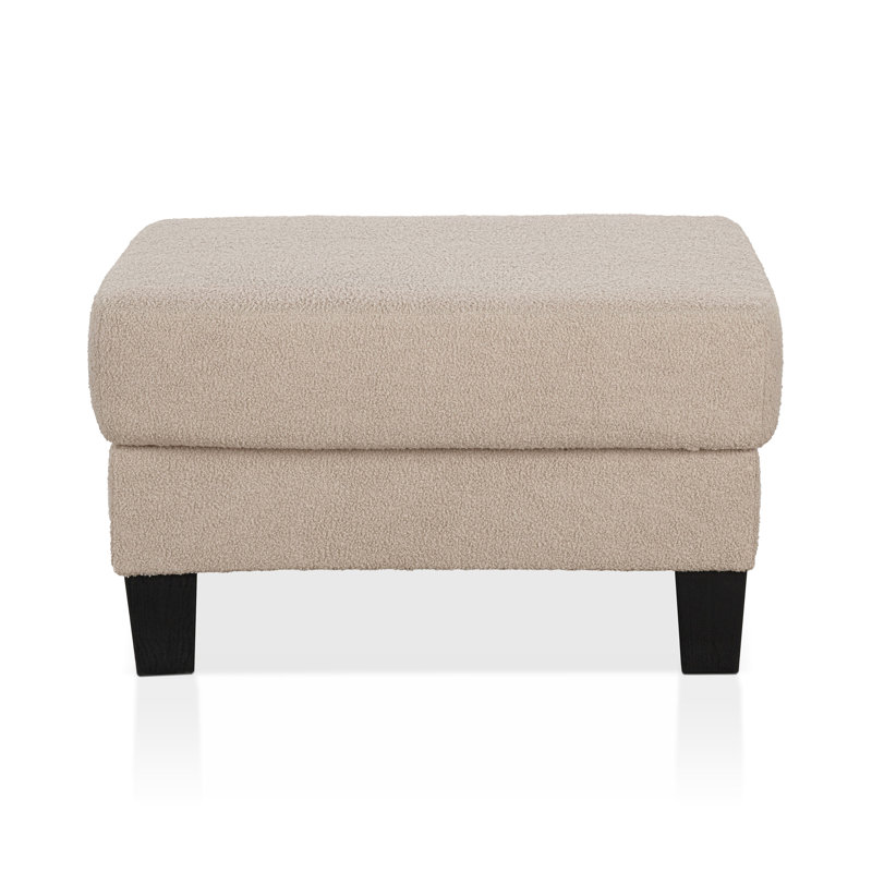 Viafora Square Boucle Storage Ottoman, Beige