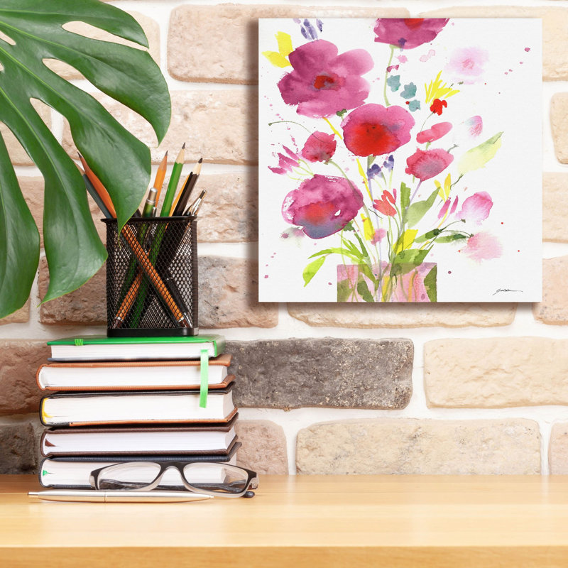 «Fushia Fusion» par Design Fabrikken, art mural sur toile, H 12 po x l 12 po x P 0,75 po