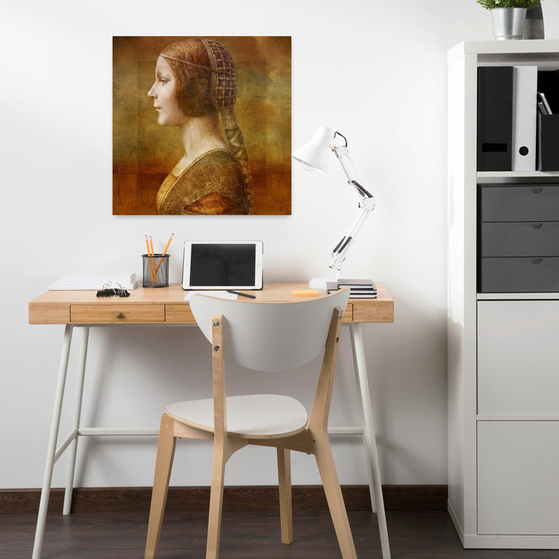 Art mural contemporain La Bella Principessa, H 18 po x l 18 po