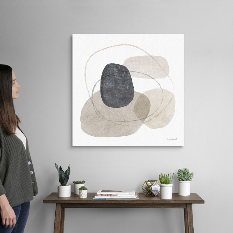 «Think Neutral 10» par Lisa Audit - Peinture sur toile, Toile tendue, H 30 po x l 30 po, Sans cadre