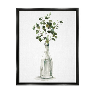 "Eucalyptus Herbs Bottle Vase", art mural sur toile flottante par Carol Robinson