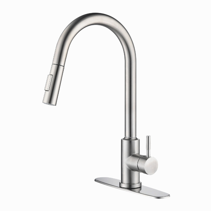 Robinet de cuisine tactile avec douchette extractible, Chrome chrome