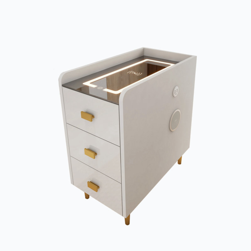 Aadrith 11.81'' W Nightstand, White