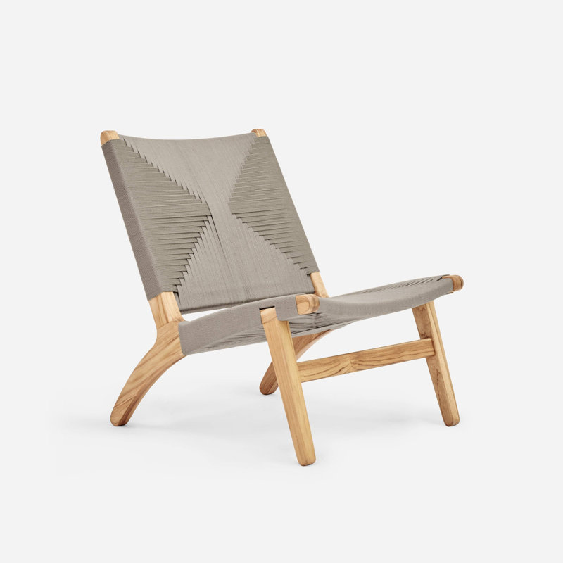 Masaya Lounge Chair, Natural/Taupe Cross Braided Cord