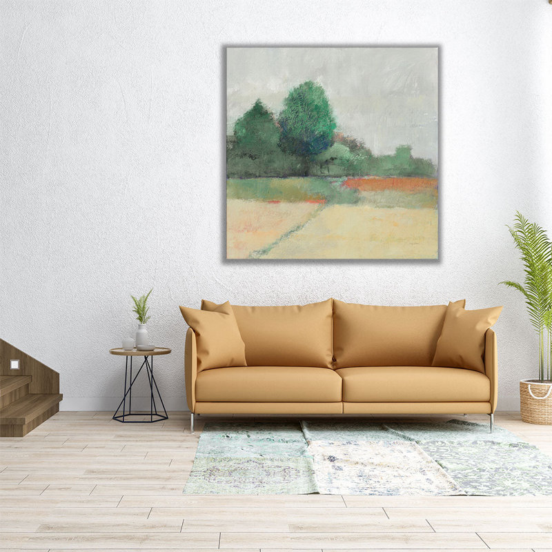 «Path Through the Field Green», reproduction d'art sur toile, H 40 po x l 40 po