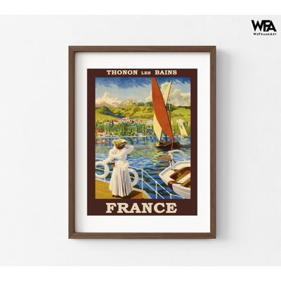 Idée de décoration rétro agence de voyage française, affiche classique française, idée de cadeau de petite amie française, impression de meilleur ami appartement en Europe