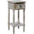 Rustic Farmhouse Wood Side Table With Drawer And Shelf, Pine And MDF Construction, Distressed White Finish