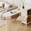 Table de bar 70,87 "moderne et minimaliste en granit pour la maison - table longue de style crème