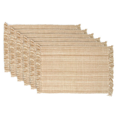 Wieland Cotton Blend Striped Rectangle