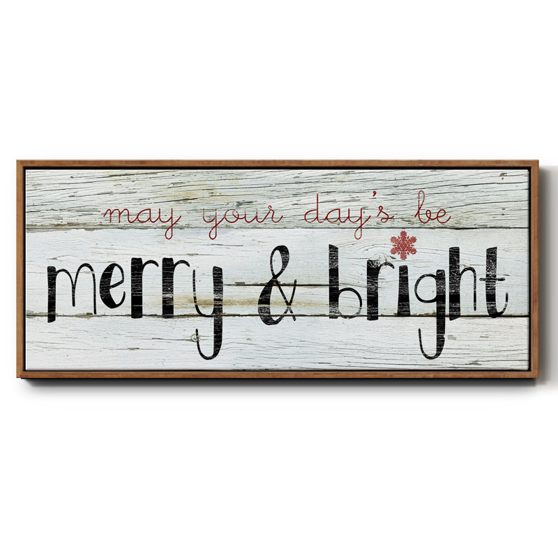 Merry & Bright - toile encadrée