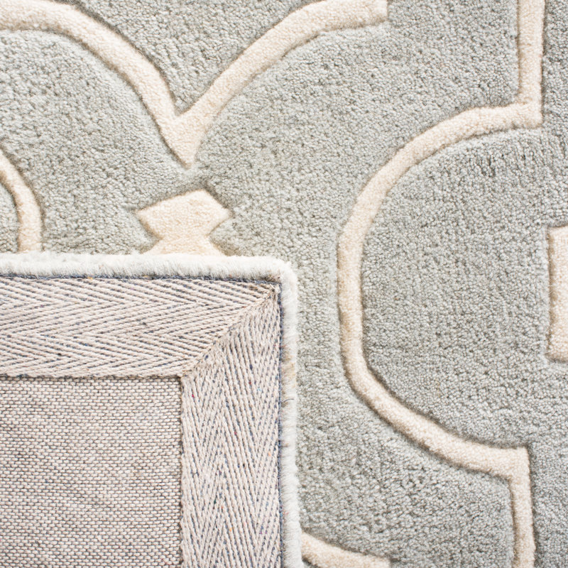 Antonella Geometric Wool Hand Woven Area Rug, Rectangle 91 x 152cm