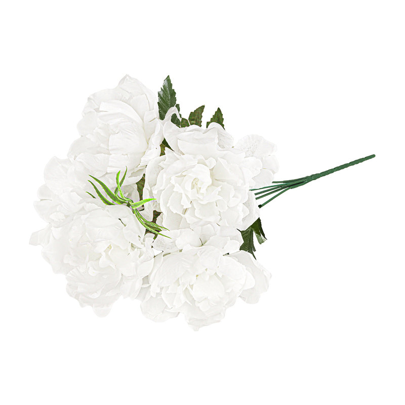 Buisson de pivoines artificielles, Blanc