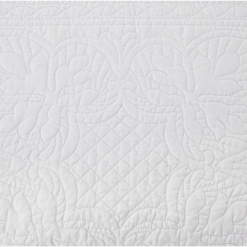 6 Piece Reversible Scalloped Edge Daybed Cover Set White Daybed, White