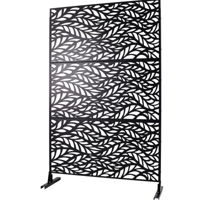 76" H48" W Metal Privacy Fence - Enhances For Outdoor Spaces. , Rust-, Classic Design. Ps110 Black Screen In Various Rust-, Elegant.