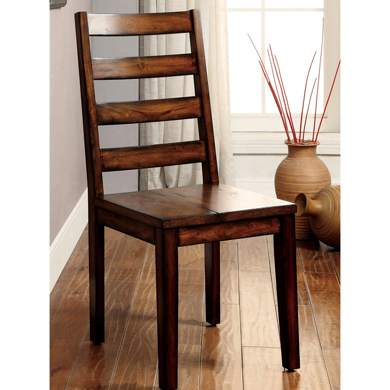 Ensemble de chaises de salle à manger avec dossier échelle, 4 pieds en bois