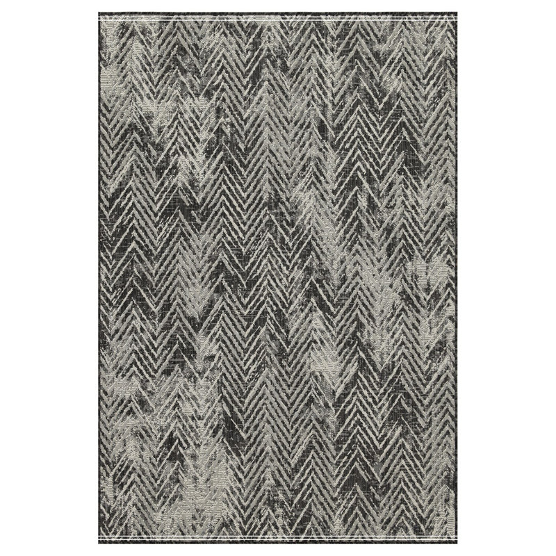 Anthracite Indoor/Outdoor Area Rug, Runner 2'7" x 7'3"