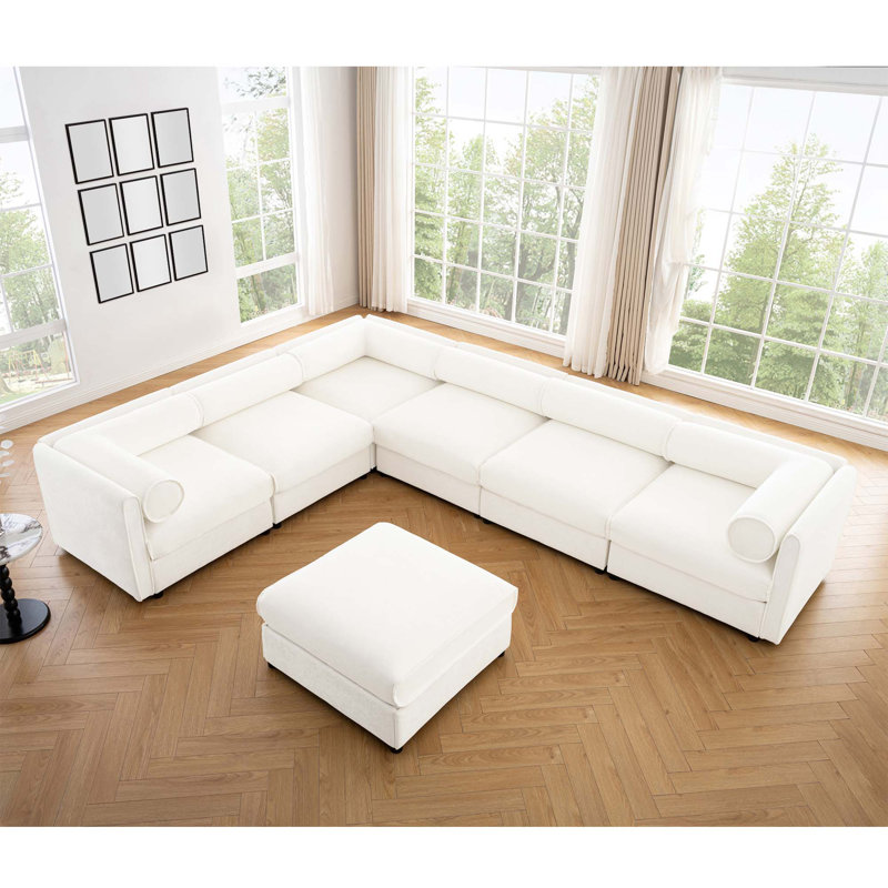 Canapé modulaire contemporain avec rangement et conception ergonomique, pour créer un espace de salon confortable et fonctionnel.