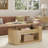 43-Inch Lift Top Wood Coffee Table, Center Tea Table With Hidden Storage Compartment And Open Shelf For Living Room, Apartment, Small Space, Brown-310895379-323496857