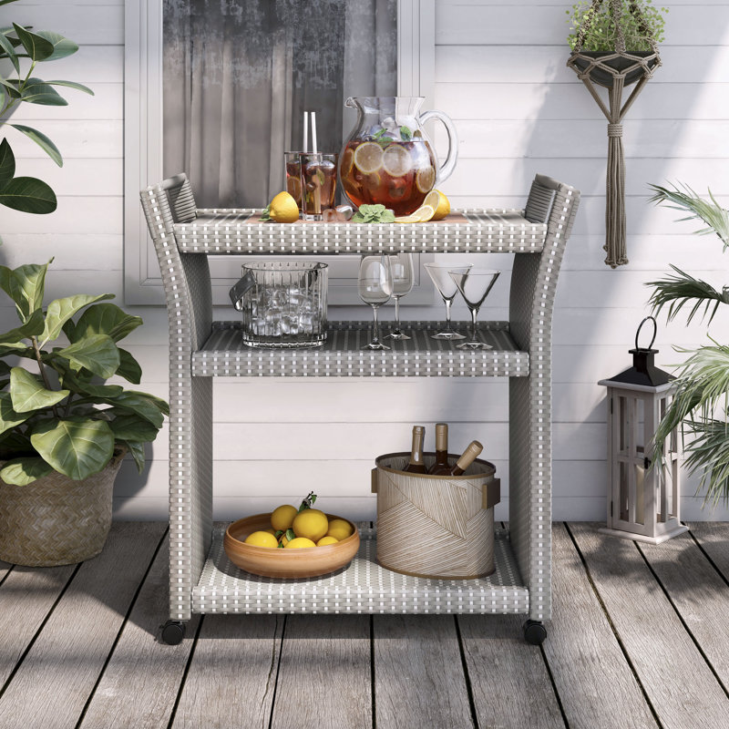Ursus Metal Bar Cart, Grey