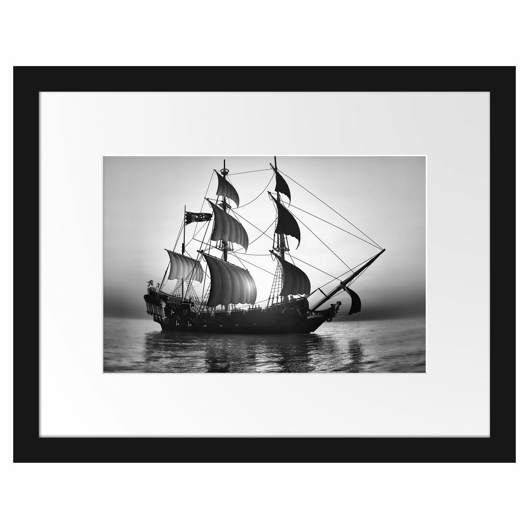 Gerahmtes Poster Altes Segelschiff