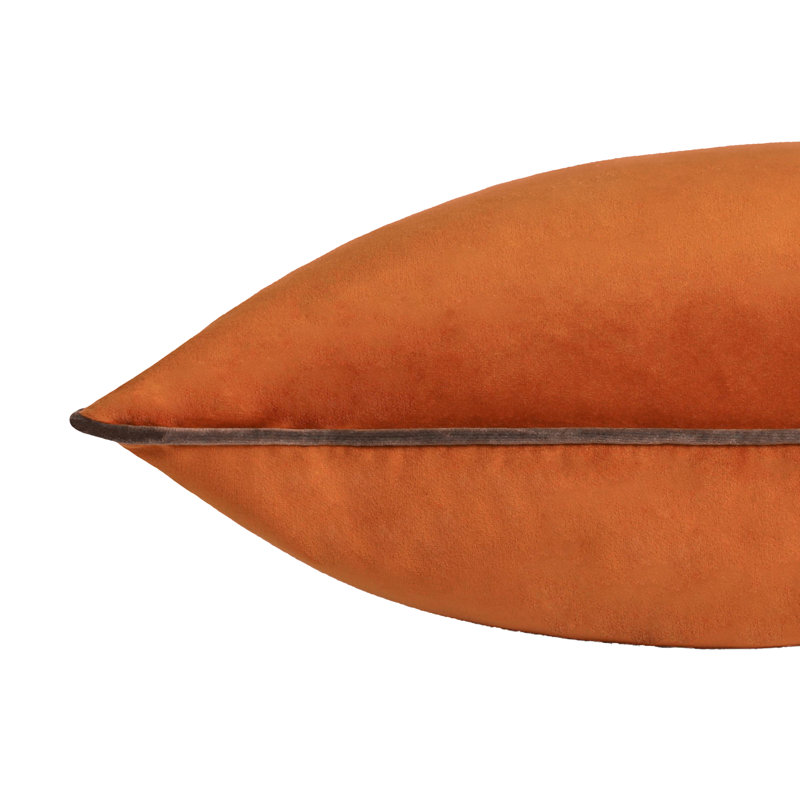 Meridian Square Throw, Orange/Brown, Pillow Cover Only - No Insert, Square 45cm