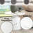 Modern Engineered Marble Side Table With White High Gloss Surface Stylish Round End &
