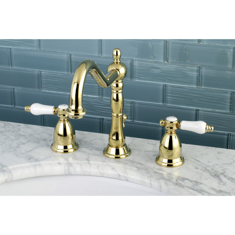 Robinet de salle de bain espacé Kingston, Laiton poli
