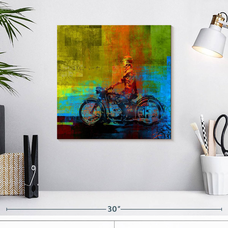 Motocyclette, H 16 po x l 16 po
