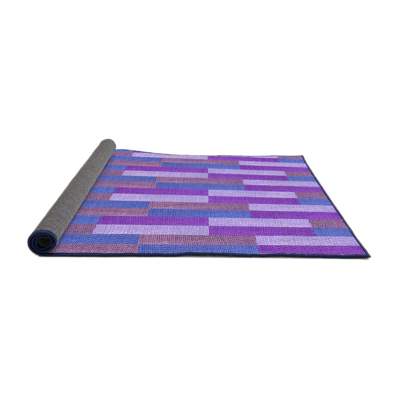Tapis en laine mauve / rose clair, Rond 3 pi