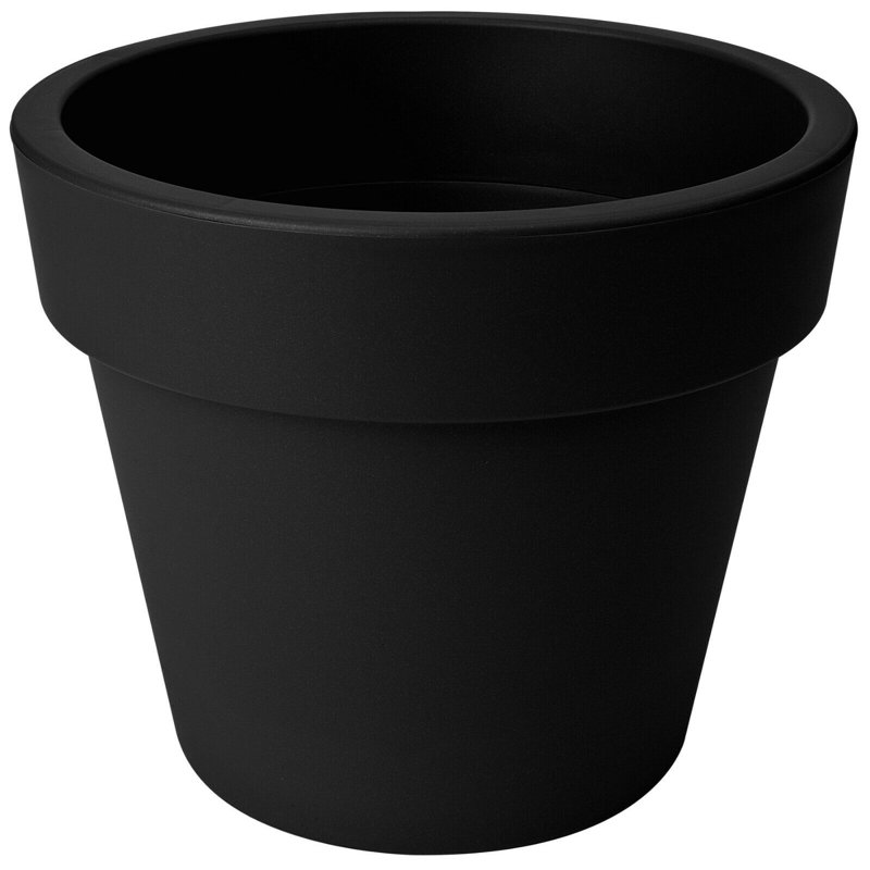 Pot Planter, 25cm H x 30cm W x 30cm D, Black
