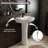 Los Flexi 20-Inch Pedestal Sink Combo, Overflow & 1 Faucet Hole, Ideal for Small Bathrooms