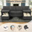 4 Seater Fabric Sofa Bed-94533295
