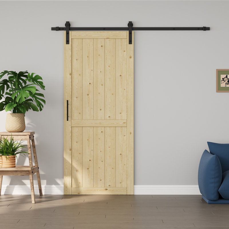 Porte de grange coulissante 84 po H 84 po, 36 po x 84 po, Pin, Standard