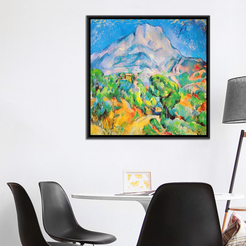 Modern & Contemporary, 18" H x 18" W x 1.5" D, Black Framed Canvas, No Mat