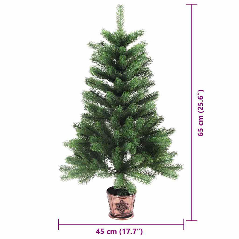 Christmas Tree with 150 LEDs with Stand PE, Red, 2.13' H