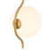 Curved Line Globe Pendant with White Jade Glass