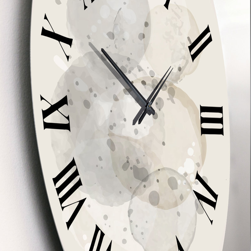 Horloge murale abstraite à composition géométrique minimaliste V, Petit