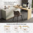 Jahcari Reversible Industrial Wood Executive Workstation Corner Home Office Table