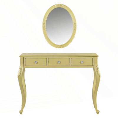 Luxury Makeup Vanity Desk With Oval Mirror