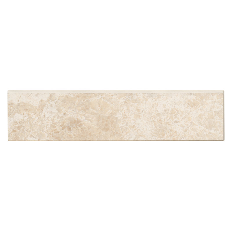 Classic 12" x 3" Porcelain Bullnose Tile Trim, Cremino