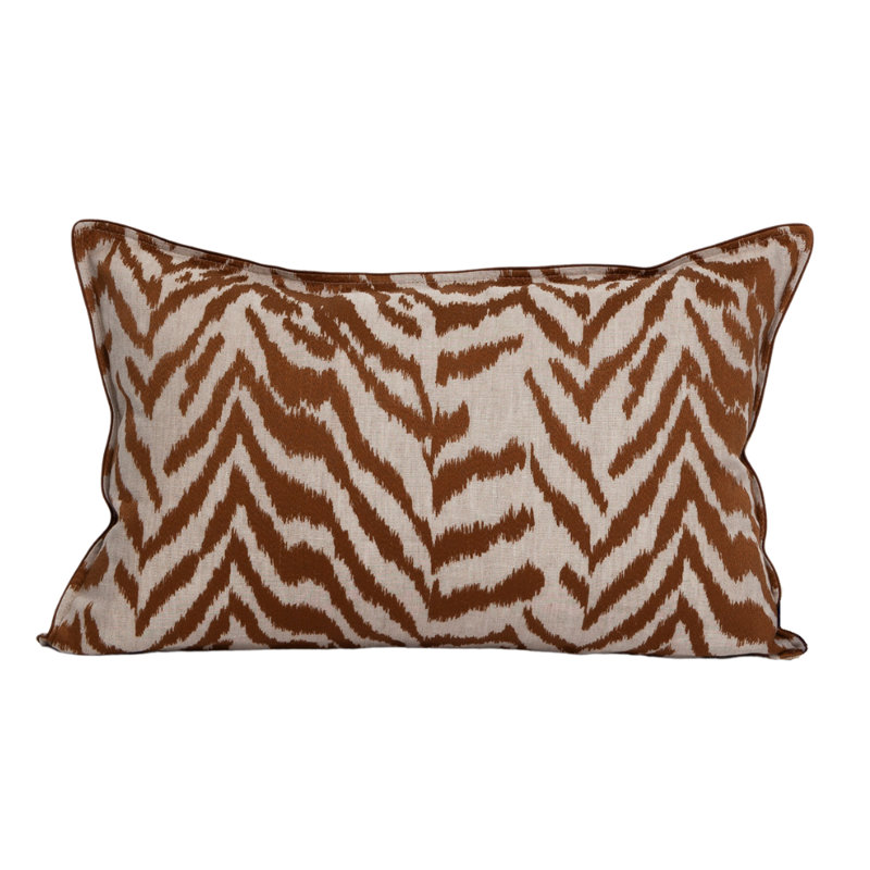 Exotic Aura Embroidery Self-Flange Accent Pillow