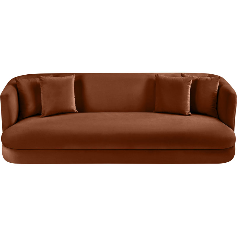 Alder Velvet Sofa, Cognac Velvet