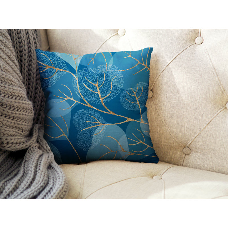Coussin décoratif intérieur / extérieur Baka Leafs, H 17 po x l 17 po, H 15 po x l 15 po