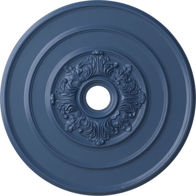 Endurathane Traditional with Acanthus Leaves Ceiling Medallion, 26"OD x 3 1/8"ID x 1 1/2"P (Fits Canopies up to 4 1/4"), Hand-Painted Americana Finish