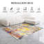 Colourful Distressed Modern Rug & Blue, Grey, Orange Abstract Shapes, Indoor Non-Slip Carpet -771396021