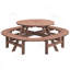 Ensemble de pique-nique rond avec tabouret intégré