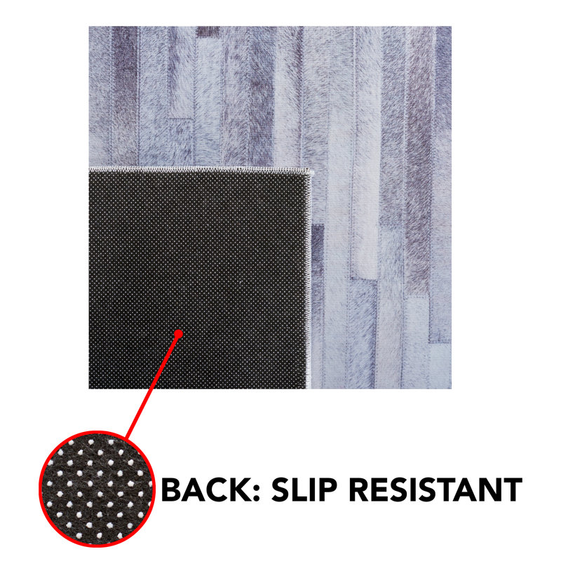 Aubrieana Performance Machine Washable Abstract Rug, Rectangle 3' x 5'